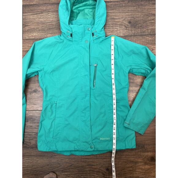 Marmot Women's Size Small 3 in 1 Winter Coat Jacket Ski Green Teal Puffer - Picture 15 of 15